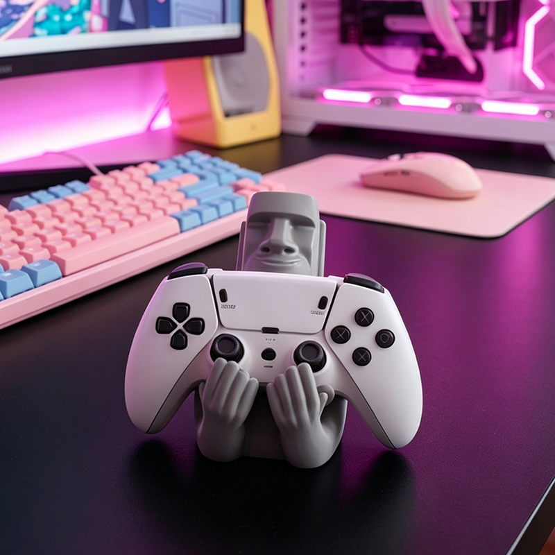 Desk Setup Xbox - Dekoracja z żywicy w kształcie Moai