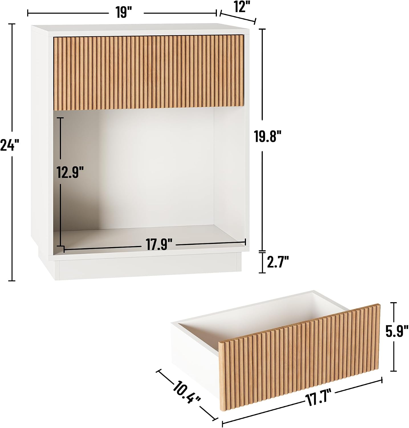 Zestaw 2 szafek nocnych z karb – Desk Setup Oak recenzja i cena