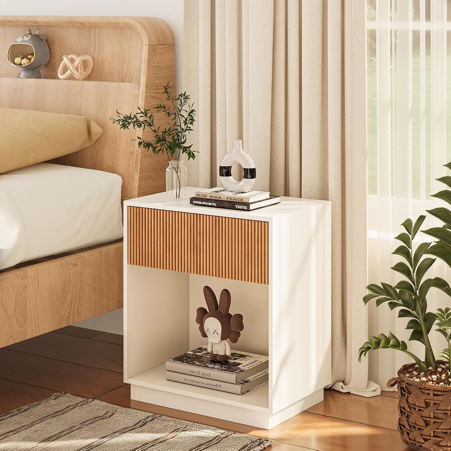 Zestaw 2 szafek nocnych z karb – Desk Setup Oak recenzja i cena